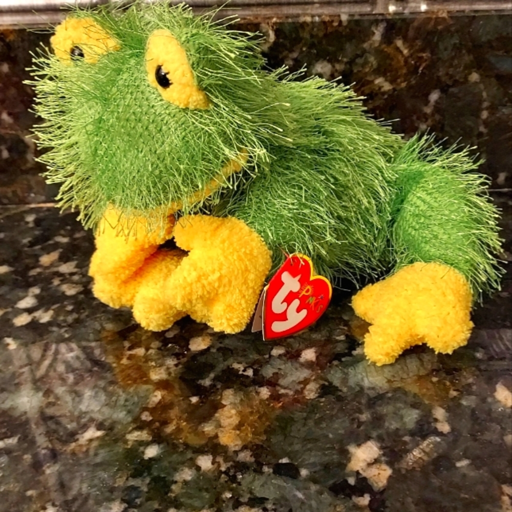 Vintage Beanie Baby Punkies Hopscotch frog
